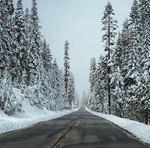 Image of a road in winter