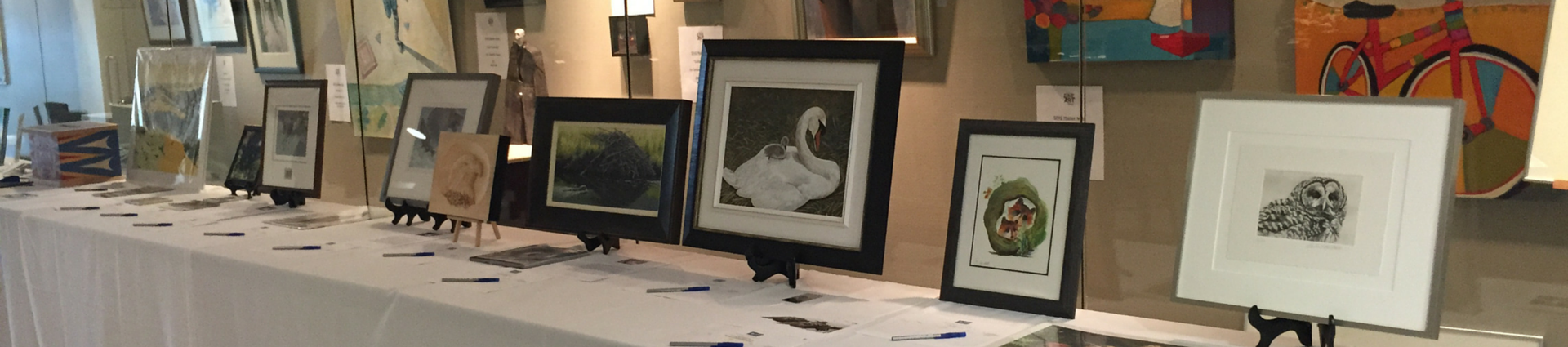 Image of the Art for Nature Auction table