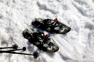 Image of snowshoes in snow