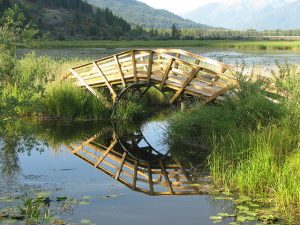 Image of Bridge and reflections at Creston Valley Wildlife Management Area