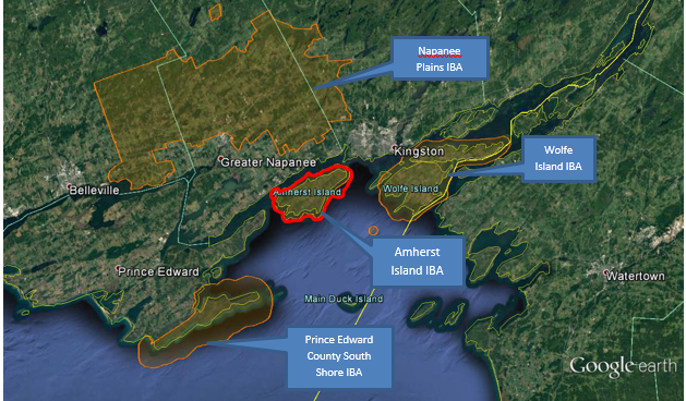 Image of map of Amherst Island