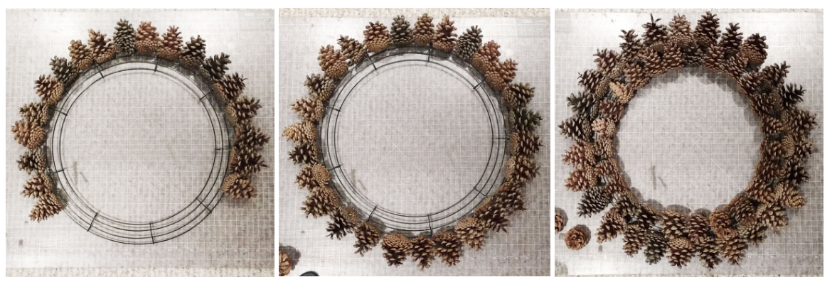 Image of a pine cone wreath