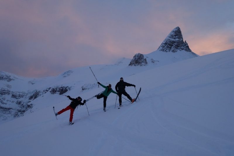 Skiers in Banff National Park