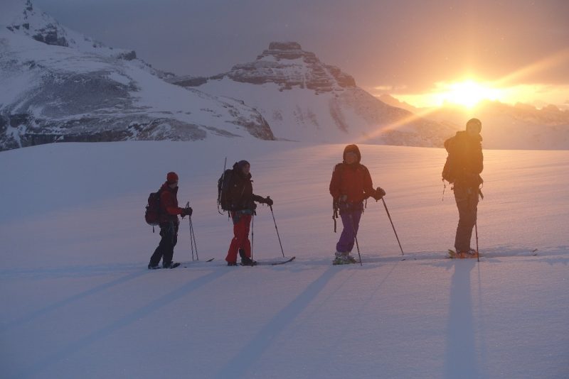 Image of Skiers on Wapta Icefield in Banff National Park