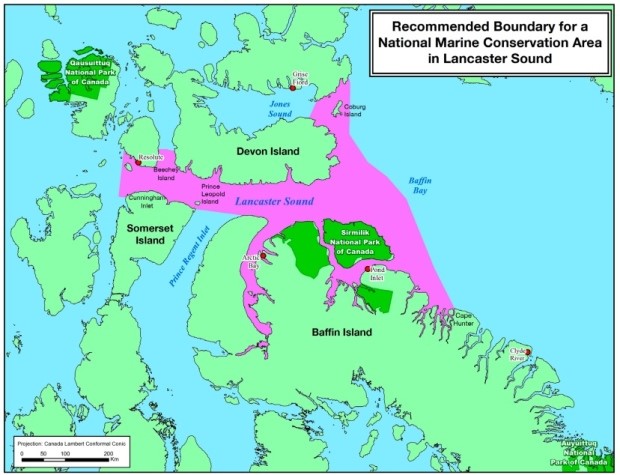 Image recommended boundary for a National Marine Conservation Area
