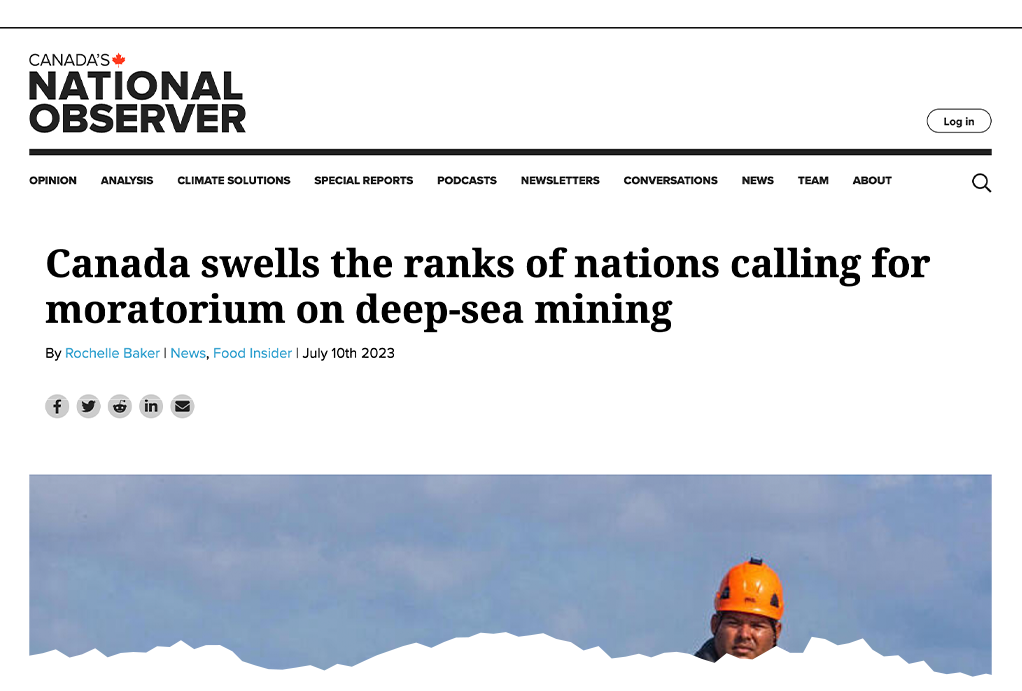 A Win for Ocean Defenders! Canada’s Leaders Call for Deep-Sea Mining Moratorium