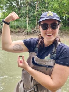 Showing off my mussels (Mandy Gibson)